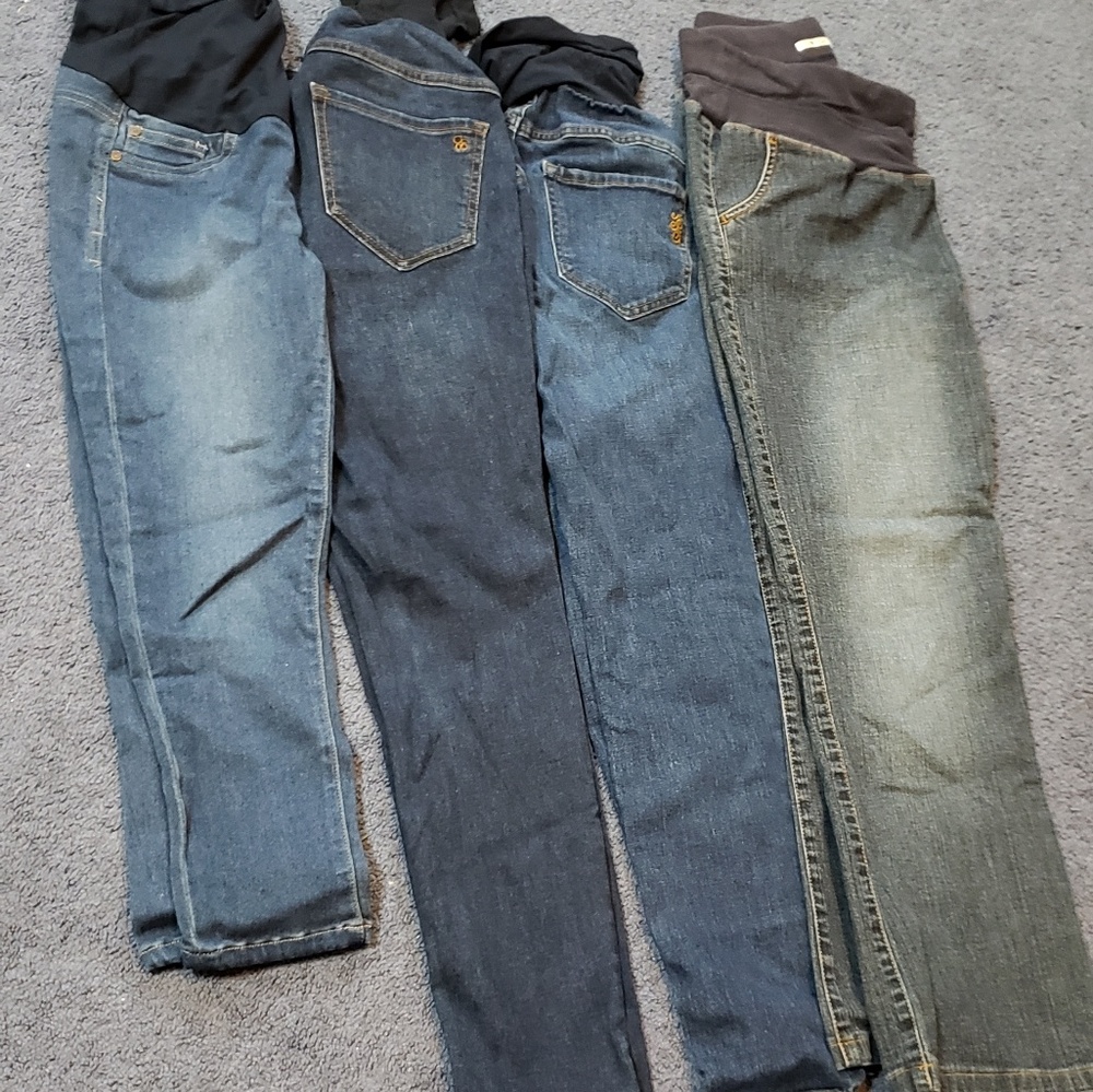 7!! Pairs of maternity jeans/leggings- size XS & S